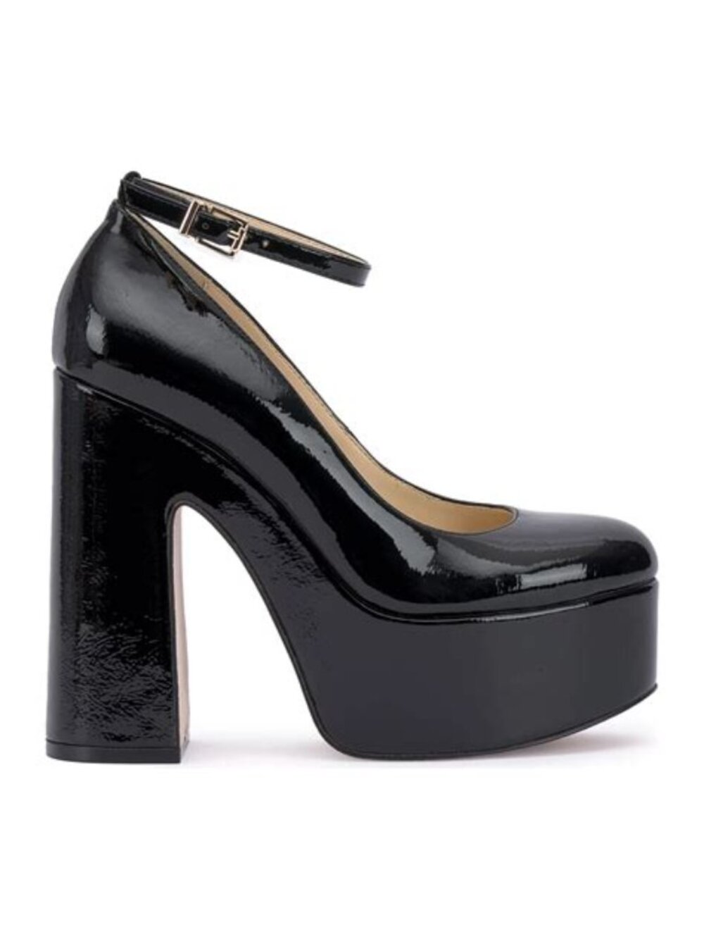 Jessica Simpson Macee Patent Black Platform Mary Janes Heels 10